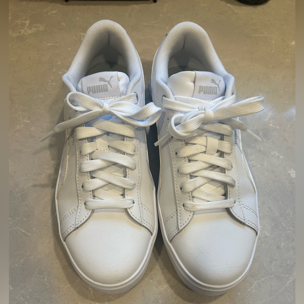 Puma Classic White Lace-Up Sneakers
